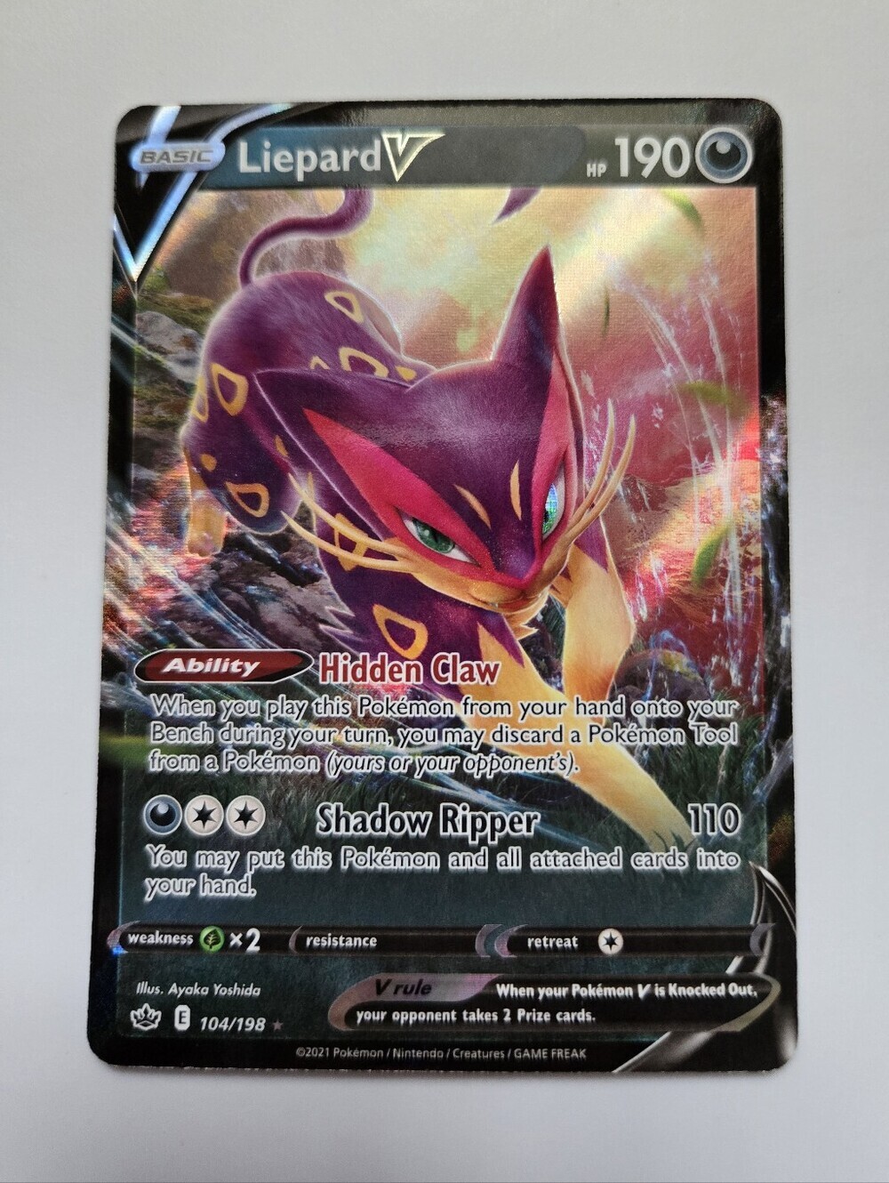Liepard V #104 | Pokemon Chilling Reign